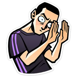 ⭐ homem, desenho animado, retrato, personagem, pessoa telegram sticker
