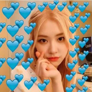 🐰 Rosé Розэ, K-pop, певица, любовь, сердце, женщина, айдол telegram sticker
