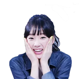 😱 donna, persona, sorriso, felice, ragazza, coreano telegram sticker