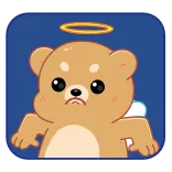 😠 anjing, sedih, malaikat, imut, kartun, anak anjing telegram sticker