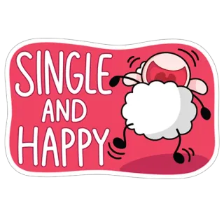 😊 SINGLE
AND
HAPPY single, happy, cute, sheep, celebration, joy whatsapp sticker