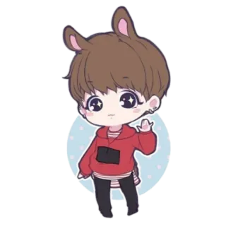 😄 chibi, cute, anime, kawaii, cartoon, illustration whatsapp sticker