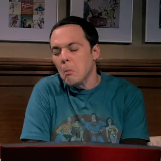 ☹️ Sheldon Cooper The Big Bang Theory sitcom, tv show, nerd, geek, sheldon cooper telegram sticker