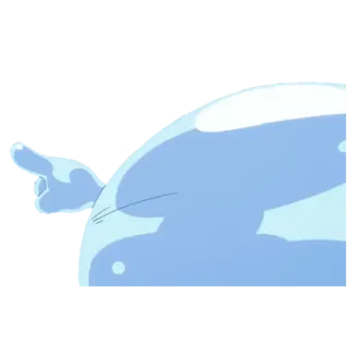 👆 Blob, Капля, Синий, Указание, Средний палец telegram sticker