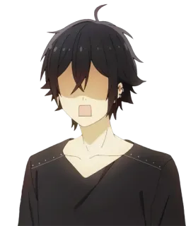 😧 Anime, Junge, Schockiert, Überraschung, Cartoon telegram sticker