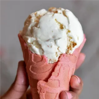 😁 ice cream, dessert, cone, sweet treat, food, frozen, vanilla telegram sticker