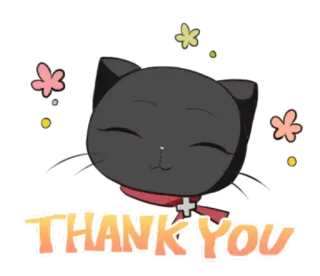 😉 THANK YOU кот, спасибо, милый, анимация telegram sticker