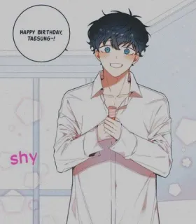✨ Taesung HAPPY BIRTHDAY, TAESUNG~! อนิเมะ, วันเกิด, สุขสันต์, การ์ตูน, เด็กผู้ชาย telegram sticker