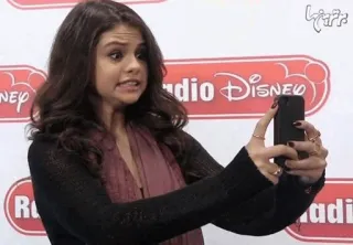 😨 Selena Gomez Selena Gomez, selfie, Radio Disney telegram sticker