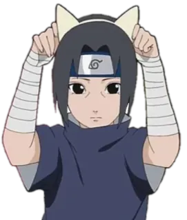 🎧 Itachi Naruto Anime, Naklejka, Itachi, Naruto, Ninja, Kocie uszy, Manga telegram sticker