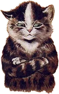 😒 chat, chaton, attitude, drôle, vintage, animal telegram sticker