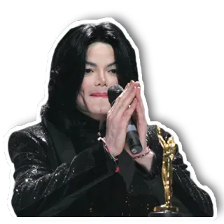 🙏 Michael Jackson cantante, estrella pop, artista, celebridad, famoso, música whatsapp sticker