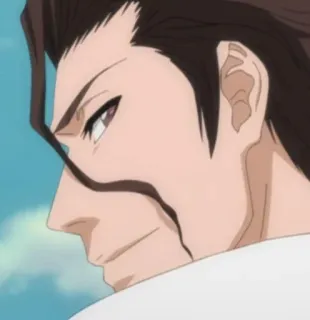 😏 Aizen Sousuke Bleach anime, manga, villain, serious, aizen telegram sticker