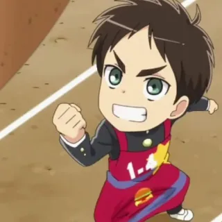🕶 Eren Yeager Attack on Titan Anime, Manga, Attack on Titan, Eren Yeager, Chibi, Rennen telegram sticker
