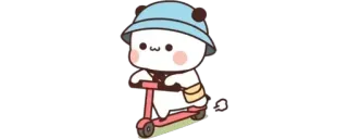 ✨ carino, animale, scooter, kawaii whatsapp sticker