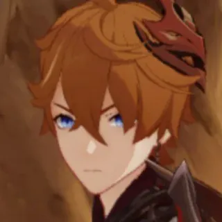 😘 Tartaglia Genshin Impact Tartaglia, Genshin Impact, anime, character, game, ginger, hair, blue eyes telegram sticker