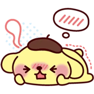 😚 Pompompurin cartoon, cute, dog, kawaii, pompompurin, sanrio telegram sticker