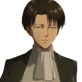 😕 Levi Ackerman Attack on Titan anime, character, levi, ackerman, attack on titan telegram sticker