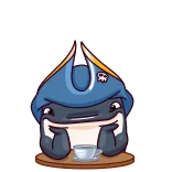 🤯 animal, cute, whale, pirate, tea, cartoon, funny telegram sticker