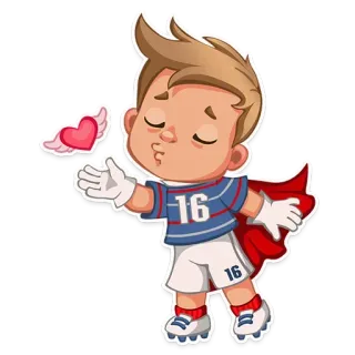 😊 anak laki-laki, kartun, hati, cinta, ciuman, imut, pemuda, jubah telegram sticker