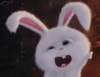 🍼 Snowball The Secret Life of Pets thỏ, thỏ con, dễ thương, động vật, hoạt hình telegram sticker