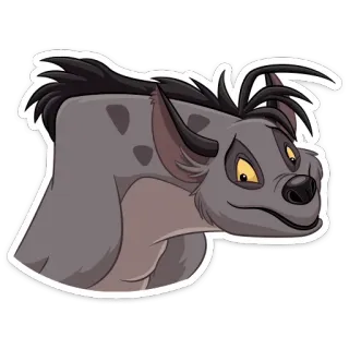 ☺️ Banzai The Lion King гиена, Дисней, мультфильм, животное, анимированный telegram sticker