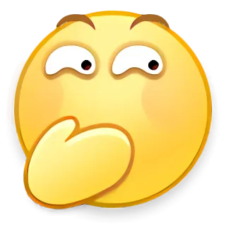 🦇 Emoji, Visage, Pensée, Inquiet, Incertain, Doute telegram sticker