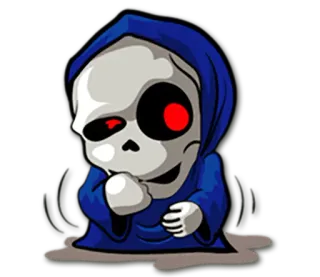 😌 esqueleto, parca, muerte, tenebroso, dibujos animados telegram sticker