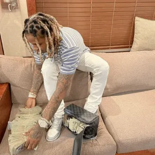 🔊 money, rapper, lil durk, cash, wealth, celebrity telegram sticker