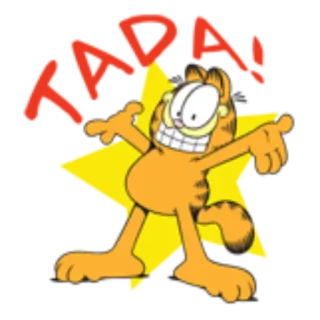 🤗 Garfield KABAI garfield, kreskówka, komiks, kot, kabai telegram sticker