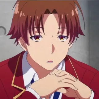🔗 Anime, Porträt, Cartoon, Rot, Uniform whatsapp sticker