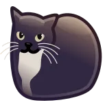 🤔 gato, animal, animal de estimação, felino, gato preto, fofo, adesivo whatsapp sticker
