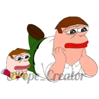 🐸 mème, triste, dessin animé, autocollant telegram sticker