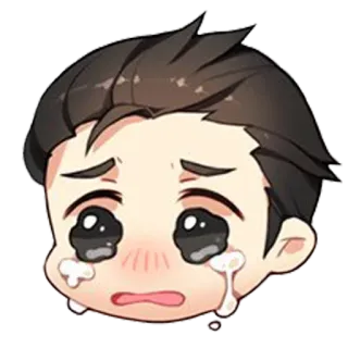 😭 triste, llorando, lágrimas, emoji, molesto, tristeza whatsapp sticker