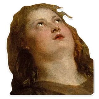 😬 painting, art, woman, religious, renaissance, classic telegram sticker