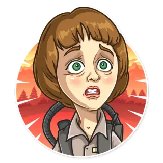 😨 Mike Wheeler Stranger Things หัวกลับ, Stranger Things, ไมค์ วีลเลอร์, กังวล, กลัว telegram sticker