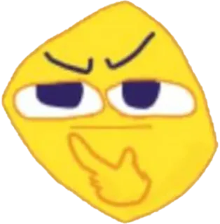 🤔 pensando, emoji, riflessivo, giallo, espressione, domanda whatsapp sticker