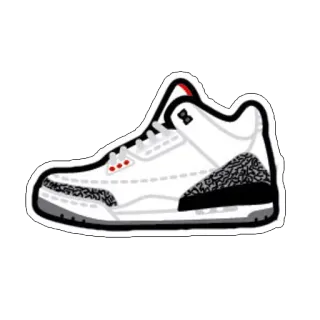 ❤ shoe, sneaker, jordan, white, fashion telegram sticker