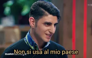 🏘️ Non si usa al mio paese italian, phrase, cooking, masterchef, country telegram sticker