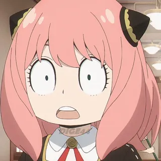 🙀 Anya Anime, Ragazza, Cartone animato, Personaggio, Spy Family telegram sticker