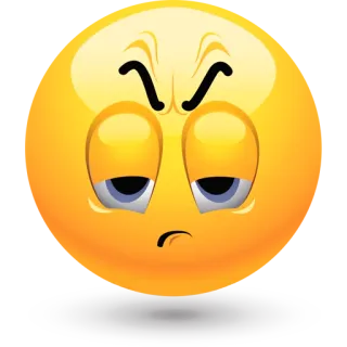 😔 表情符号, 生气, 沮丧, 表情, 脸 telegram sticker