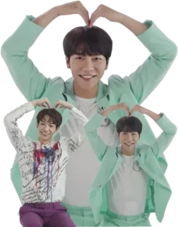 🙆‍♀ портрет, сердце, улыбка, люди, радостный, человек whatsapp sticker