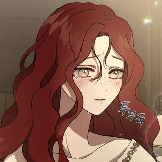 ♠️ donna, piangere, capelli rossi, triste, lacrime telegram sticker
