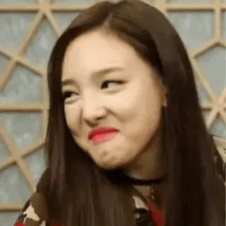 😆 face, expression, woman, grimace, funny face, person telegram sticker