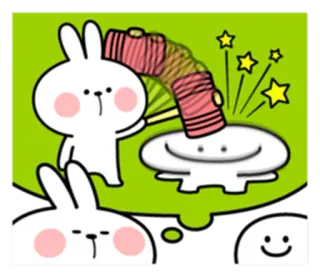 Rabbit Smile - Comic Duo [@Stikeram][SeRaMo.iR] telegram stickers