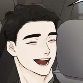 🧋 man, smiling, portrait, cartoon, face, happy telegram sticker