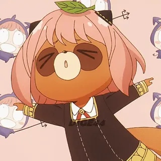 🐨 Anya Forger Spy x Family Anime, Cartone animato, Carino, Fanart, Divertente telegram sticker