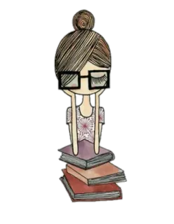 📚 ragazza, libri, occhiali, lettura, studente, istruzione, nerd, carina telegram sticker
