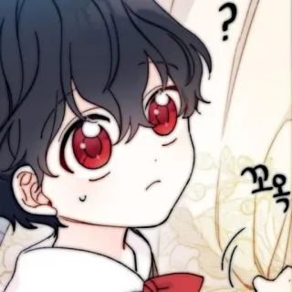 🧸 ? criança, anime, manga, menino, fofo, confuso, pergunta whatsapp sticker
