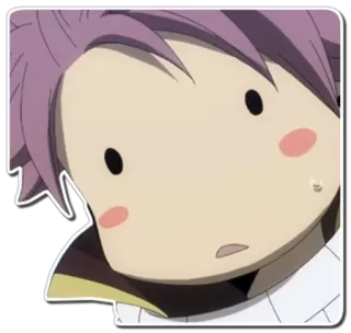 😶 Natsu Dragneel Fairy Tail anime, fairy tail, natsu dragneel, sticker, cartoon telegram sticker